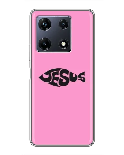 Чехол для Infinix Note 30 Pro с картинкой «Розовый символ  Jesus»