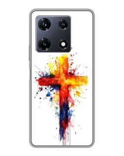 Чехол для Infinix Note 30 Pro с картинкой «Акварельный крест»
