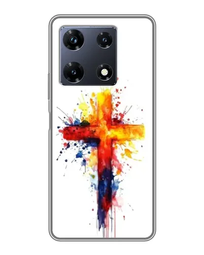 Чехол для Infinix Note 30 Pro с картинкой «Акварельный крест»