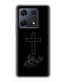 Чехол для Infinix Note 30 Pro с картинкой «Графический крест Jesus»