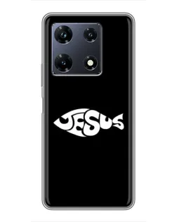 Чехол для Infinix Note 30 Pro с картинкой «Рыба Jesus»
