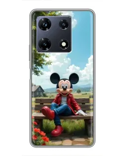 Чохол для Infinix Note 30 Pro з картинкою «Міккі на лавці»