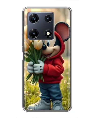 Чохол для Infinix Note 30 Pro з картинкою «Міккі з тюльпанами»