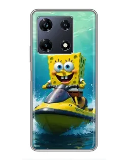 Чохол для Infinix Note 30 Pro з картинкою «Спанч Боб на гідроциклі» Чохол для Infinix Note 30 Pro з картинкою «Спанч Боб на гідроциклі»
