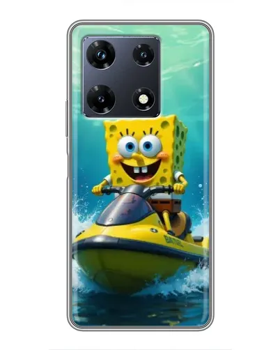 Чохол для Infinix Note 30 Pro з картинкою «Спанч Боб на гідроциклі»