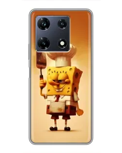 Чохол для Infinix Note 30 Pro з картинкою «Губка Боб кухар»