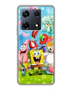 Чехол для Infinix Note 30 Pro с картинкой «Губка Боб и друзья» Чехол для Infinix Note 30 Pro с картинкой «Губка Боб и друзья»
