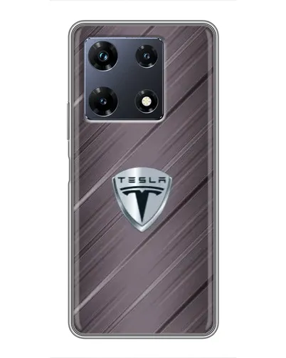 Чехол для Infinix Note 30 Pro с картинкой «Металлическая текстура Tesla»