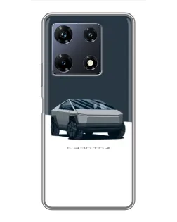 Чехол для Infinix Note 30 Pro с картинкой «Серебристый Cybertruck Tesla» Чехол для Infinix Note 30 Pro с картинкой «Серебристый Cybertruck Tesla»