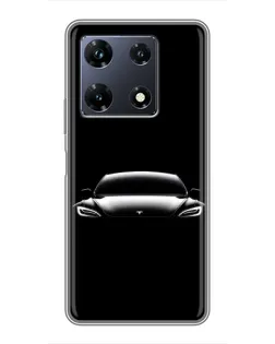 Чехол для Infinix Note 30 Pro с картинкой «Фары Tesla Night» Чехол для Infinix Note 30 Pro с картинкой «Фары Tesla Night»
