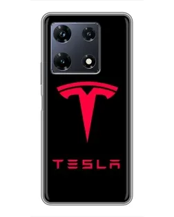 Чехол для Infinix Note 30 Pro с картинкой «Tesla Red Logo» Чехол для Infinix Note 30 Pro с картинкой «Tesla Red Logo»
