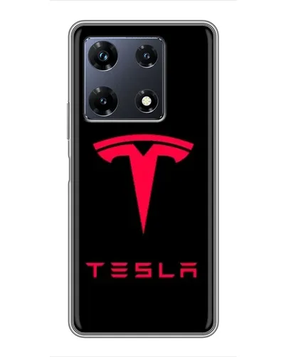 Чехол для Infinix Note 30 Pro с картинкой «Tesla Red Logo»