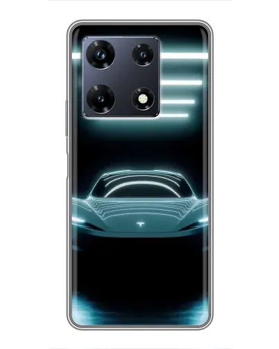 Чехол для Infinix Note 30 Pro с картинкой «Tesla в неоне»