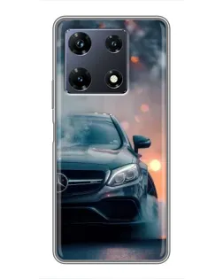 Чехол для Infinix Note 30 Pro с картинкой «Mercedes — ночной город»