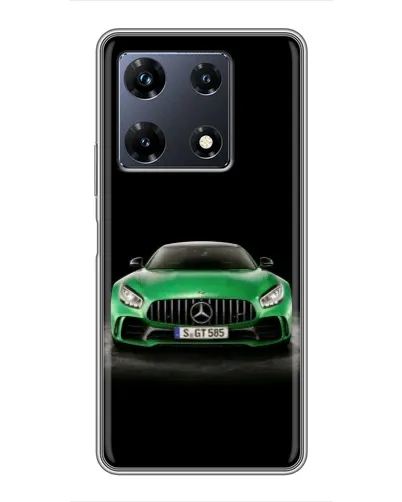 Чехол для Infinix Note 30 Pro с картинкой «Mercedes — неоновый лого»