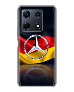 Чехол для Infinix Note 30 Pro с картинкой «Mercedes — флаг Германии»