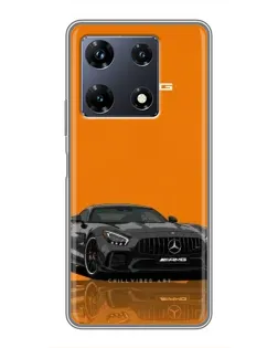 Чехол для Infinix Note 30 Pro с картинкой «Оранжевый Mercedes AMG»