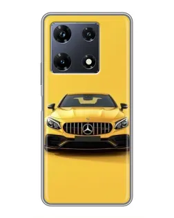 Чехол для Infinix Note 30 Pro с картинкой «Желтый Mercedes GT»