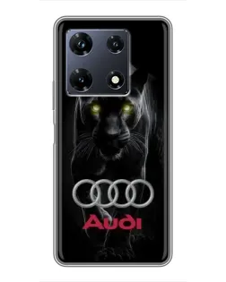 Чехол для Infinix Note 30 Pro с картинкой «Пантера и Audi»