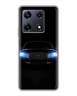 Чехол для Infinix Note 30 Pro с картинкой «Audi в неоне»