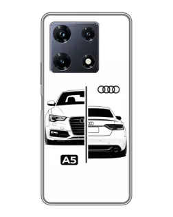 Чехол для Infinix Note 30 Pro с картинкой «Audi — контрастный дизайн»