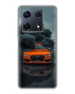 Чехол для Infinix Note 30 Pro с картинкой «Audi в облаках дыма»