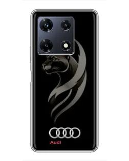 Чехол для Infinix Note 30 Pro с картинкой «Графика — пантера и Audi»
