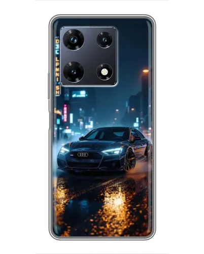 Чехол для Infinix Note 30 Pro с картинкой «Ночной город и Audi» Чехол для Infinix Note 30 Pro с картинкой «Ночной город и Audi»