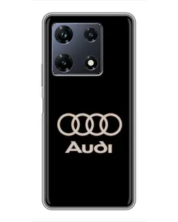 Чехол для Infinix Note 30 Pro с картинкой «Audi — золотой логотип»