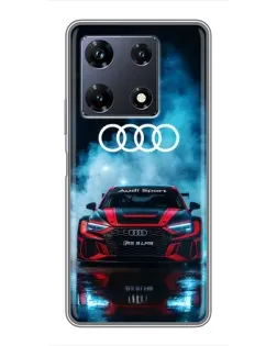 Чехол для Infinix Note 30 Pro с картинкой «Audi Sport — неон»