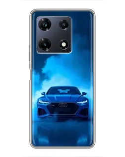 Чехол для Infinix Note 30 Pro с картинкой «Audi — голубая энергия»