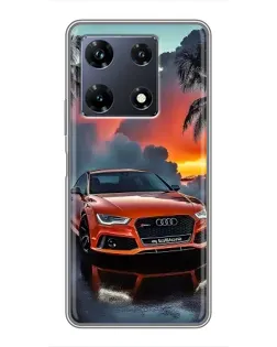 Чехол для Infinix Note 30 Pro с картинкой «Audi — закат»