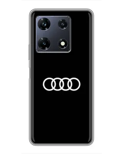 Чехол для Infinix Note 30 Pro с картинкой «Audi White Logo»