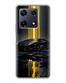 Чехол для Infinix Note 30 Pro с картинкой «Ночной Lamborghini драйв»