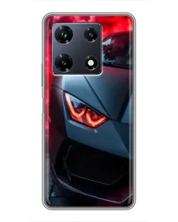 Чехол для Infinix Note 30 Pro с картинкой «Lamborghini красное сияние»