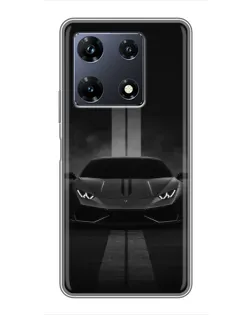 Чехол для Infinix Note 30 Pro с картинкой «Lamborghini симметрия дорог»