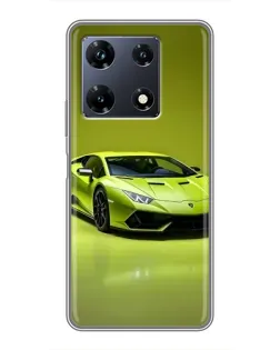 Чехол для Infinix Note 30 Pro с картинкой «Салатовый Lamborghini Huracan»