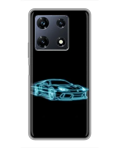 Чехол для Infinix Note 30 Pro с картинкой «Неоновый контур Lamborghini»