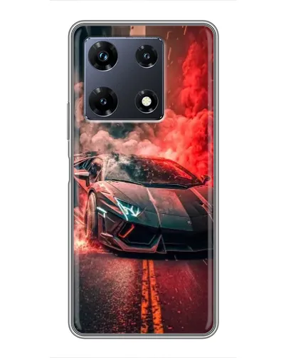 Чехол для Infinix Note 30 Pro с картинкой «Lamborghini красный дым»
