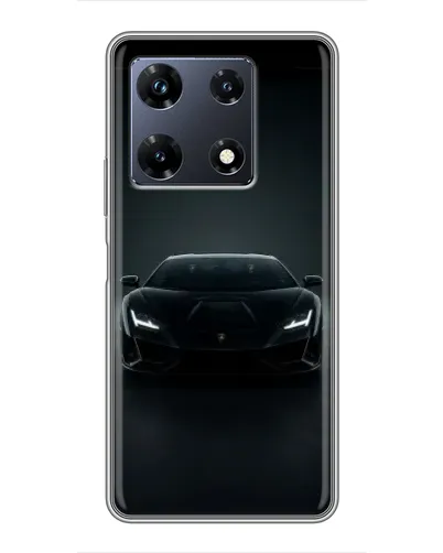 Чехол для Infinix Note 30 Pro с картинкой «Черный Lamborghini Aventador»