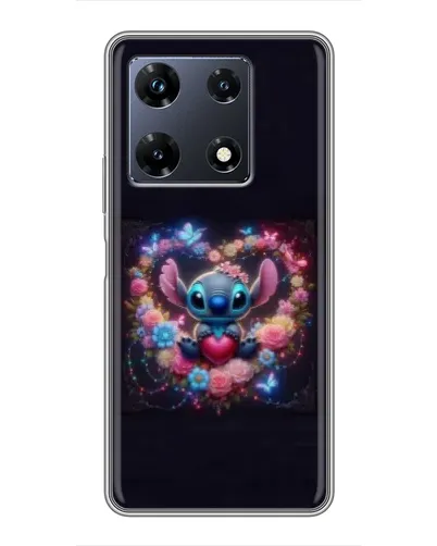 Чехол для Infinix Note 30 Pro с картинкой «Stitch в цветах» Чехол для Infinix Note 30 Pro с картинкой «Stitch в цветах»