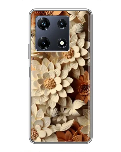 Чехол для Infinix Note 30 Pro с картинкой «Бежевый флористический декор»