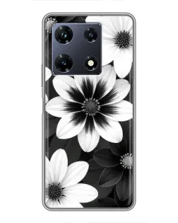 Чохол для Infinix Note 30 Pro з картинкою «Монохромні айстри»
