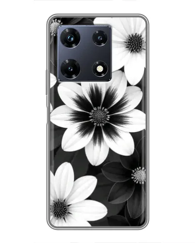 Чехол для Infinix Note 30 Pro с картинкой «Монохромные астры»