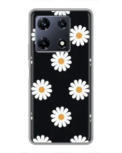 Чохол для Infinix Note 30 Pro з картинкою «Ромашки на чорному»