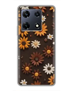 Чохол для Infinix Note 30 Pro з картинкою «Візерунок з маленьких соняшників»