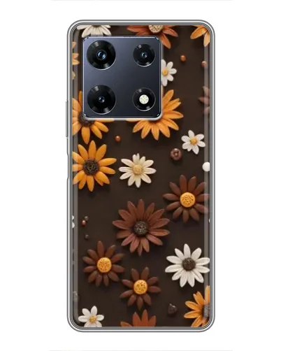 Чехол для Infinix Note 30 Pro с картинкой «Узор из маленьких подсолнухов»