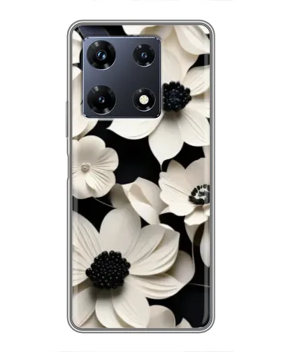 Чехол для Infinix Note 30 Pro с картинкой «Объемные белые цветы»
