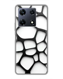 Чехол для Infinix Note 30 Pro с картинкой «Белая объемная сетка»