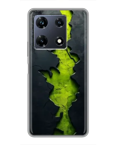 Чехол для Infinix Note 30 Pro с картинкой «Салатовый разлом скалы»
